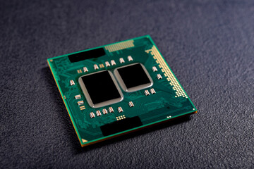 A computer processor used in notebook computers. Spare parts for the repair of electronic devices.