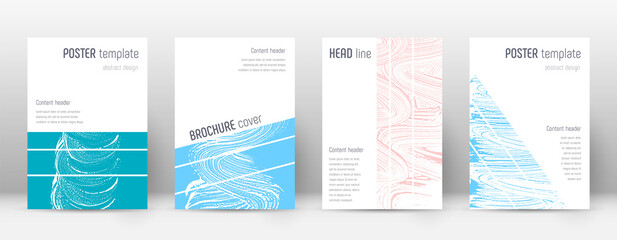 Cover page design template. Geometric brochure layout. Bold trendy abstract cover page. Pink and blu