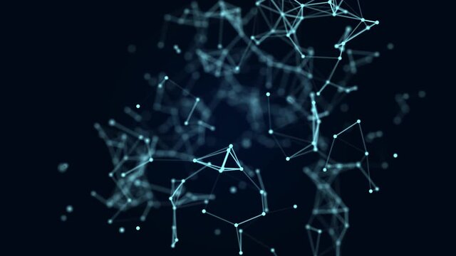 Data binding cells. Digital blockchain concept and information transmission system. 3D rendering.