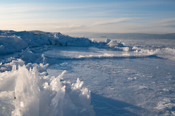 Beautiful landscape of melting ice in the arctic. Global warming concept