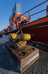 Historic ship in the harbor of Hamburg.