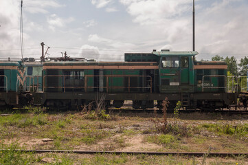 Abandoned train graveyard in Łódź, Poland