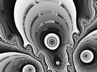 Black white abstract background with spiral