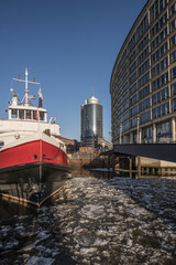 Historic ship in the harbor of Hamburg.
