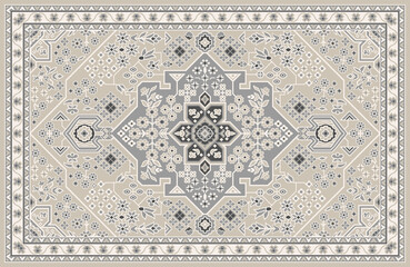 Carpet bathmat and Rug Boho Style ethnic design pattern with distressed texture and effect
- 416633524