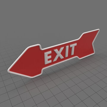 Vintage exit sign