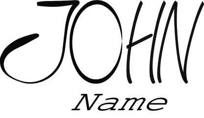 JOHN name handwritten calligraphy
