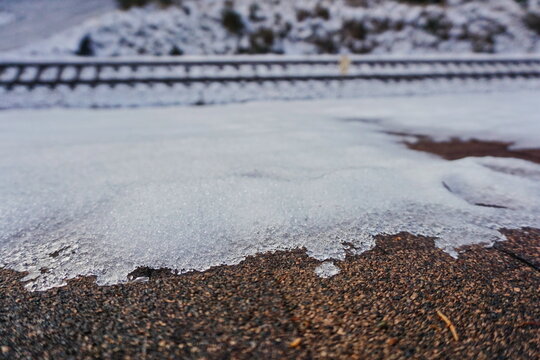 Melting Snow On A Roof Detail