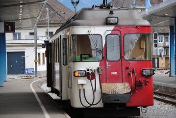 Chemins de fer fribourgeois Gruyère–Fribourg–Morat, GFM, Bulle, gare, Suisse