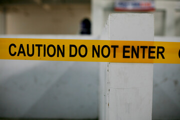 police line do not enter sign