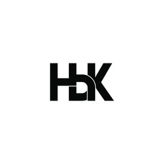 Fototapeta premium hbk letter original monogram logo design