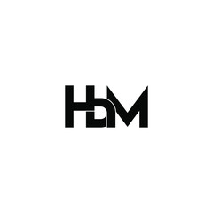 hbm letter original monogram logo design