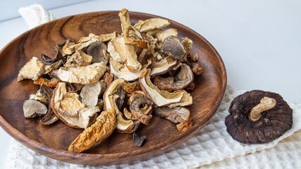dried mushrooms on a plate