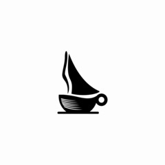 ship and coffee cup logo concept design, for coffee company logo
