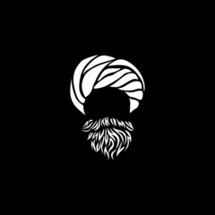 guru logo template design in outline style. Vector illustration.

A simple yet modern and iconic logo design 
displaying a Guru in the line art style.