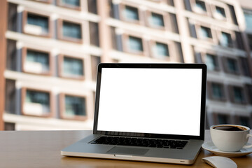 Fototapeta premium laptop on the table