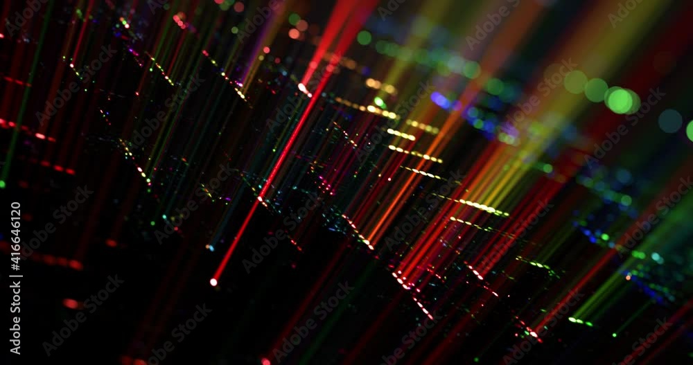 Poster futuristic data stream and lights. digital data flow. creative abstract motion graphic. dynamic patt