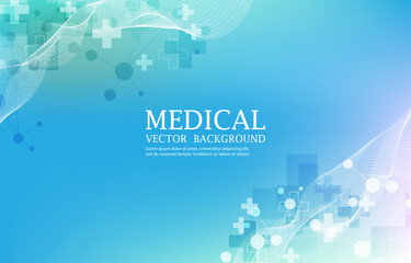 abstract medical vector blue wallpaper design
