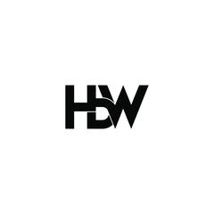 hbw letter original monogram logo design