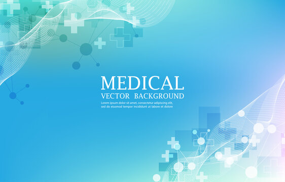 Abstract Medical Vector Blue Wallpaper Design