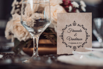 champagne glasses on the table