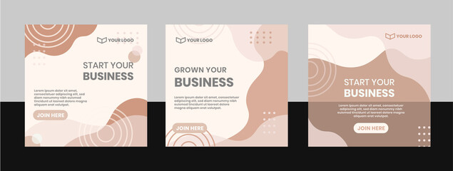 Business social media post template set