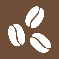 Organic Shaped Coffee Bean Icons. Vector Image.