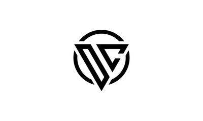 logo design inspiration for the letter EA triangle in a circle. logo designs icon