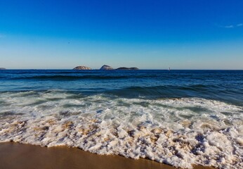 waves on the beach in Rio de Janeiro