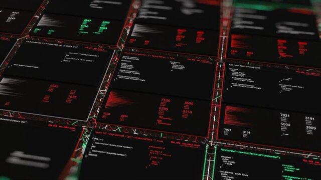 Abstract visualization of scanning external hard drive data, seamless loop. Animation. Online program performing analysis.