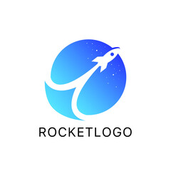 rocket logo icon vector template. vector illustration