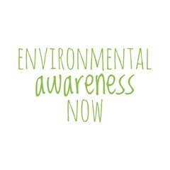 ''Environmental awareness'' Lettering