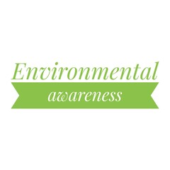 ''Environmental awareness'' Lettering