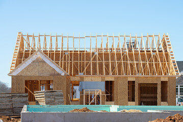 frame of the rafters of the new hose