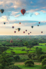 hot air balloon in flight