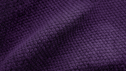 close up texture dark violet fabric of sackcloth drapery, photo shoot by depth of field for object....