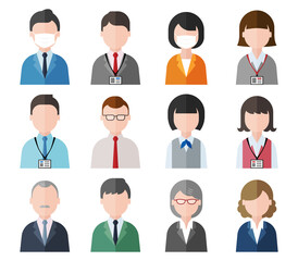 人物上半身アバター（会社員）