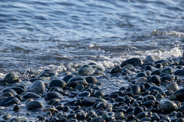 water and stones