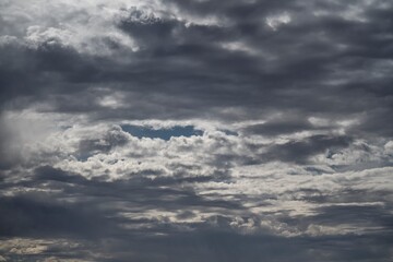 This image shows a beautiful sky filled with magnificent clouds.