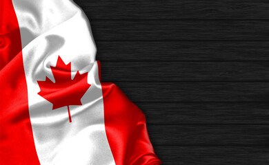 Closeup of Canada flag