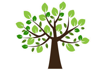 Vintage tree, great design for any purposes. Nature landscape. Vector drawing. Stock image. EPS 10.
