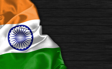 Closeup of India flag