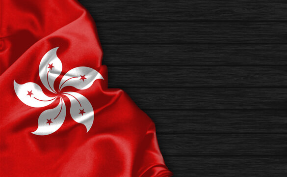 Closeup of Hongkong flag