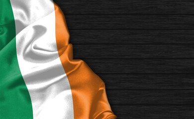 Closeup of Ireland flag