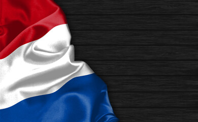 Closeup of Netherlands flag