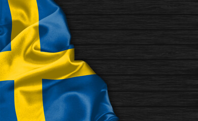 Closeup of Sweden flag