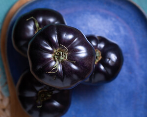 Black or dark purple heirloom tomatoes