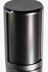 microphone black for stream and podcast close up