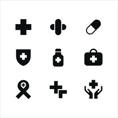 set of medical icon for hospital graphic resources 