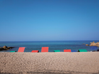 beach chairs on the beach